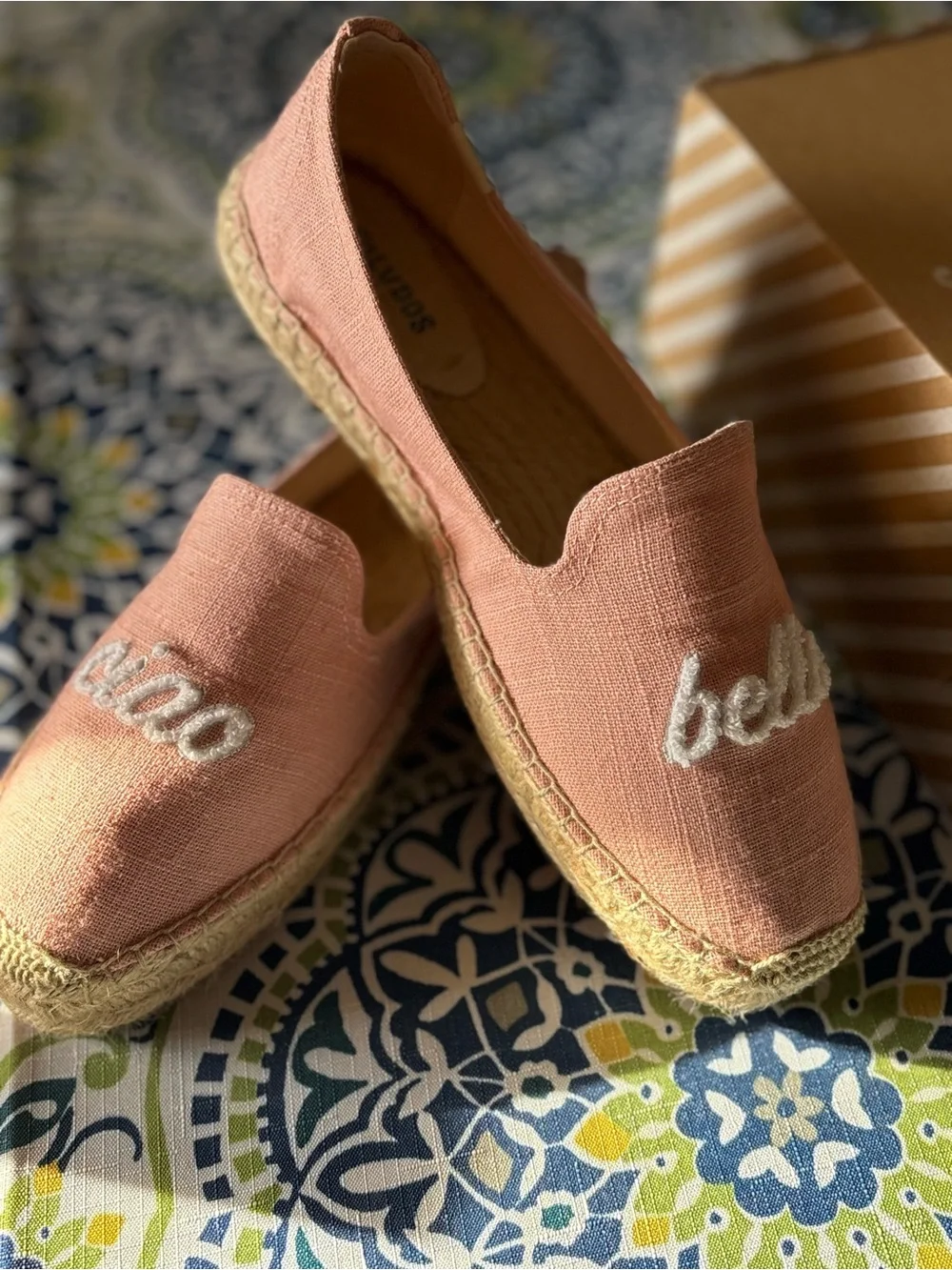 Soludos Ciao Bella Pink Espadrille Flats